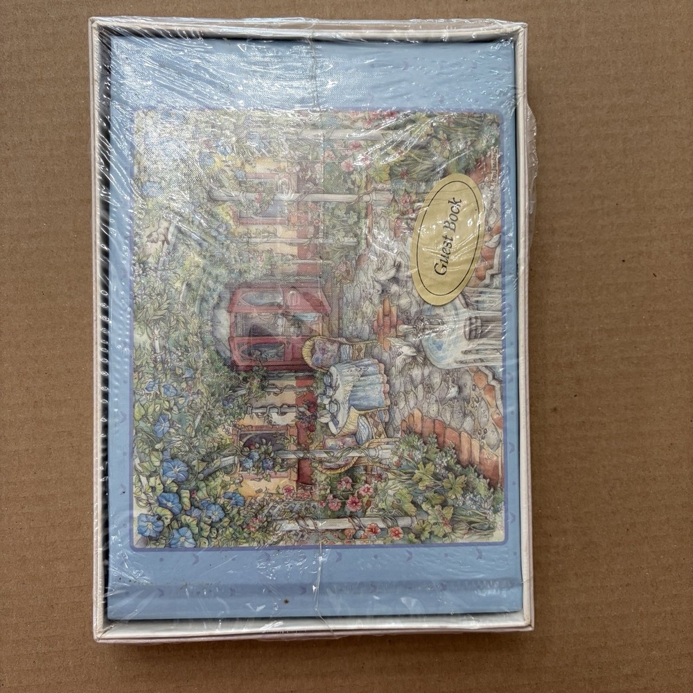 Vintage Kim Jacobs Morning Glory Tea Guest Book NOS Sealed